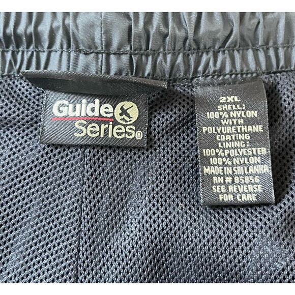 Men's Guide Series Black Waterproof Windbreaker Pants mens Size 2XL EUC - Picture 2 of 8